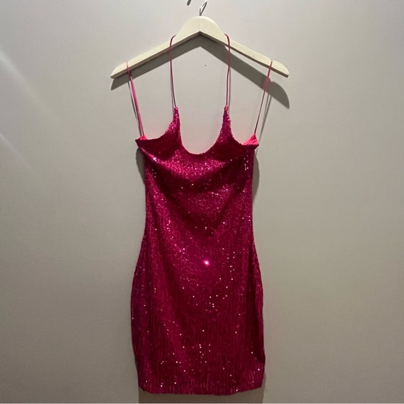 Fashion Nova Dresses & Skirts - Sexy Little Pink Sequin Dress Cocktail Party XS